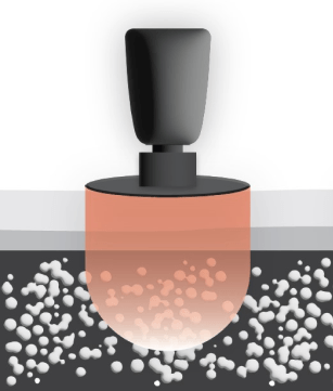 1MHz heat depth illustration
